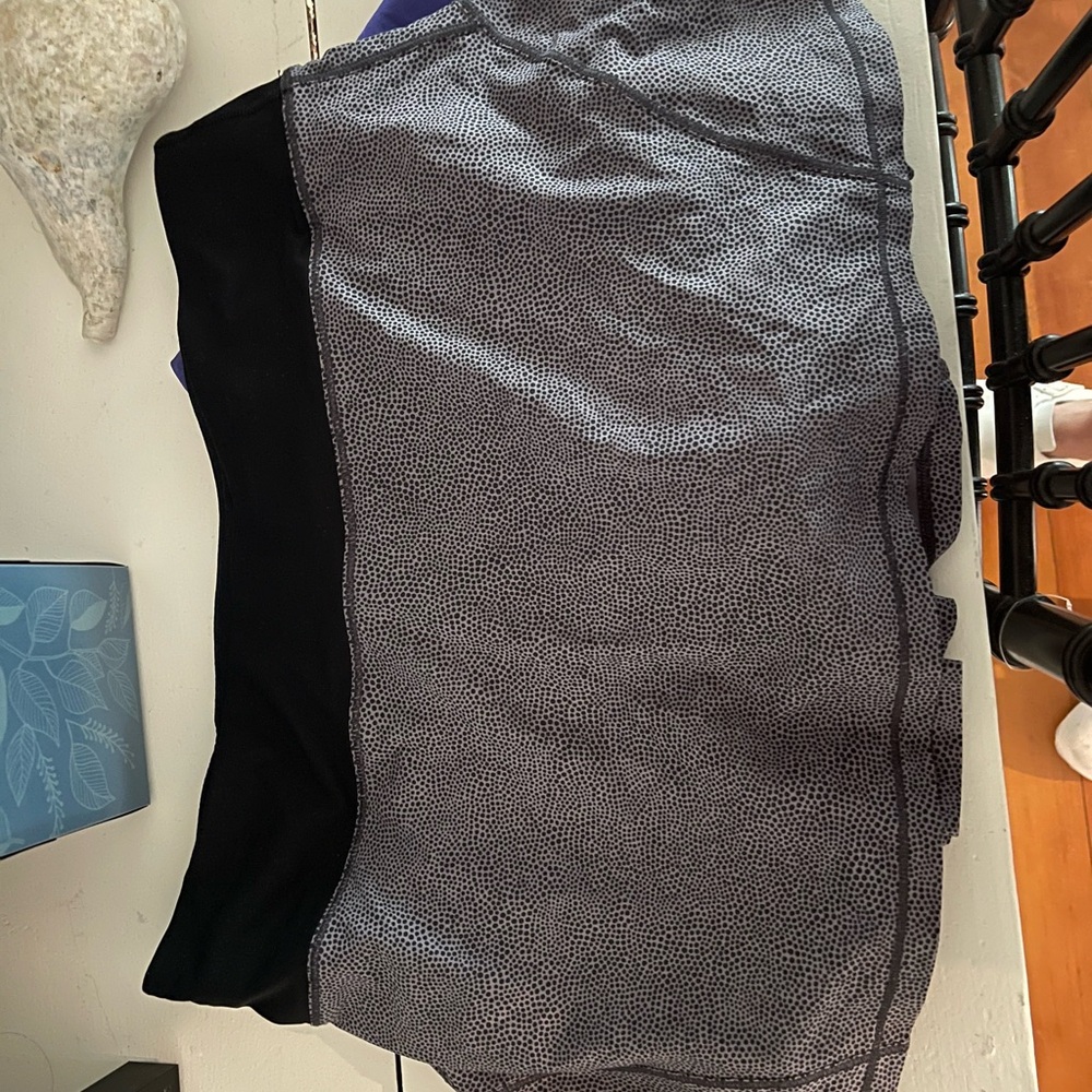 Black and Gray Patterned Skirt